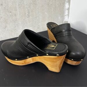 Aldo wooden clogs - genuine leather